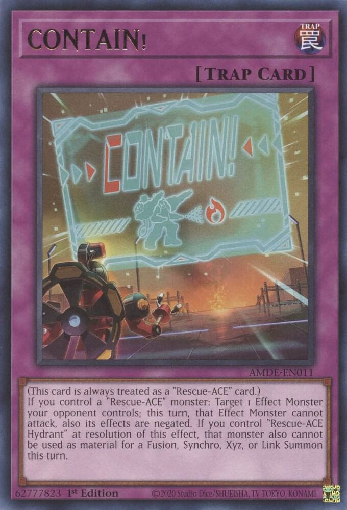 CONTAIN! AMDE-EN011 card from Amazing Defenders