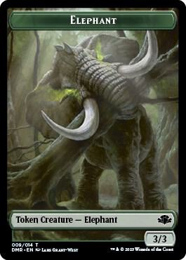 Elephant // Bird Double-Sided Token 9 // 1 card from Dominaria Remastered