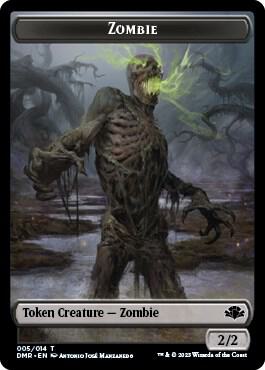 Zombie // Saproling Double-sided Token 5 // 11 card from Dominaria Remastered