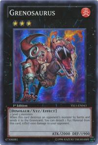 Grenosaurus YS11-EN043 card from Starter Deck: Dawn of the Xyz