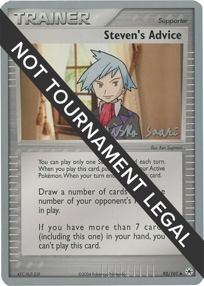 Steven's Advice - 2006 (Miska Saari) 92/101 card from World Championship Decks