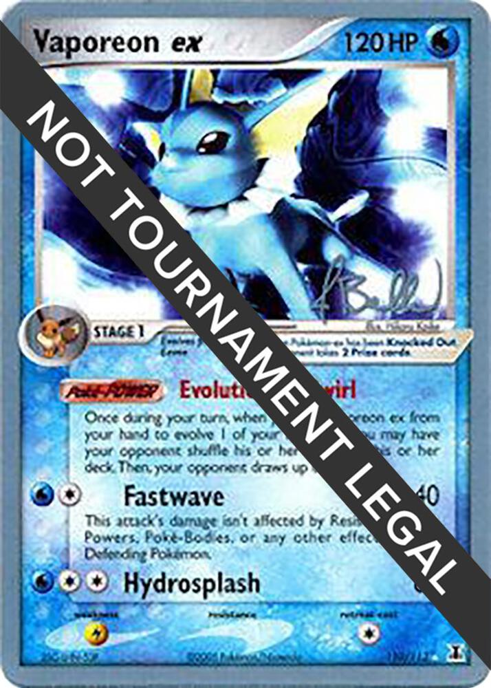 Vaporeon ex - 2006 (Jimmy Ballard) 110/113 card from World Championship Decks