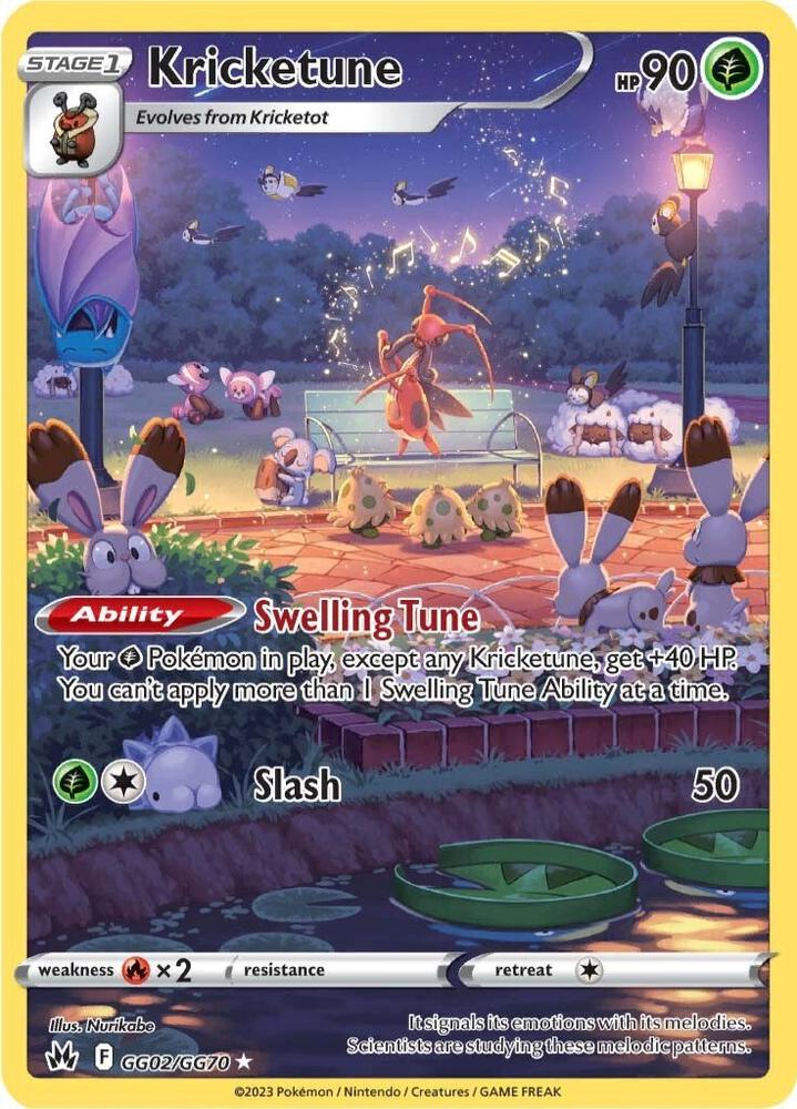 Kricketune GG02/GG70 card from Crown Zenith: Galarian Gallery