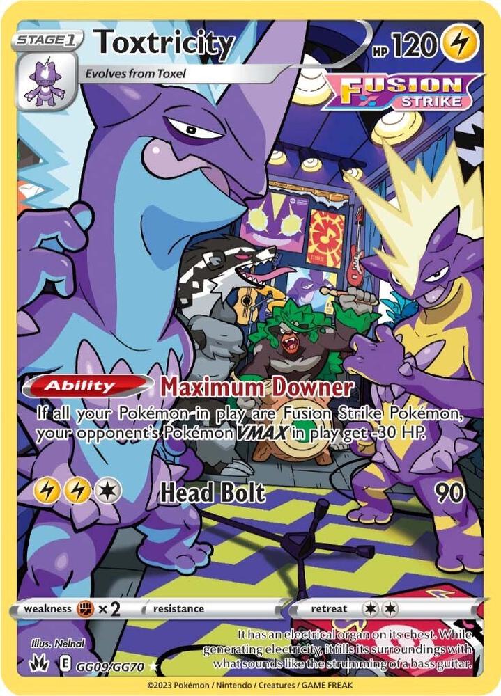 Toxtricity GG09/GG70 card from Crown Zenith: Galarian Gallery