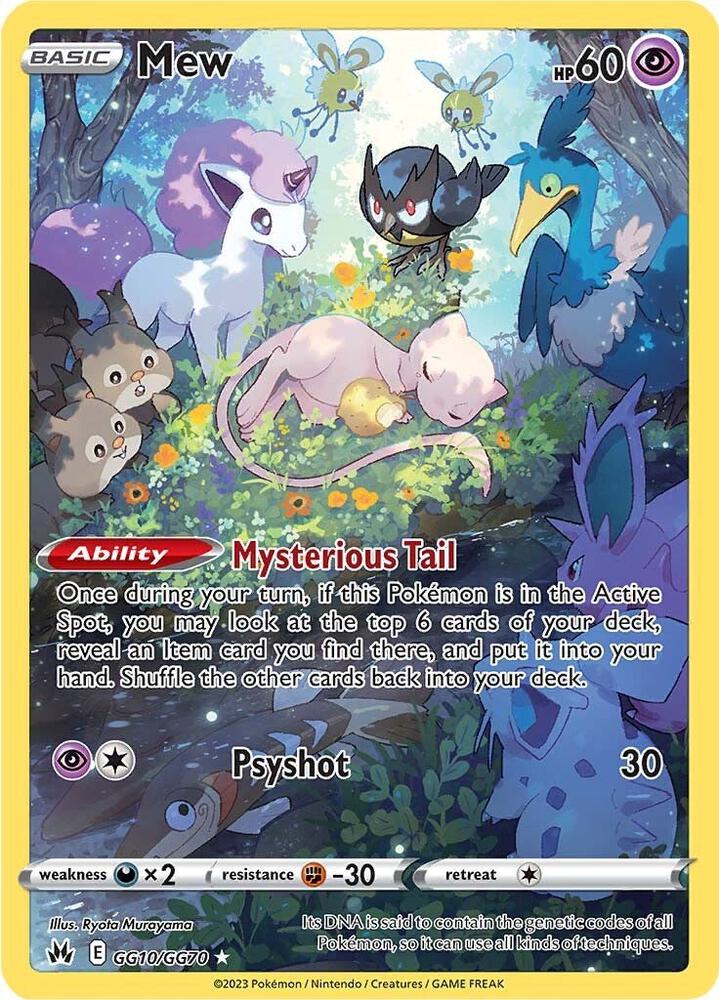 Mew GG10/GG70 card from Crown Zenith: Galarian Gallery