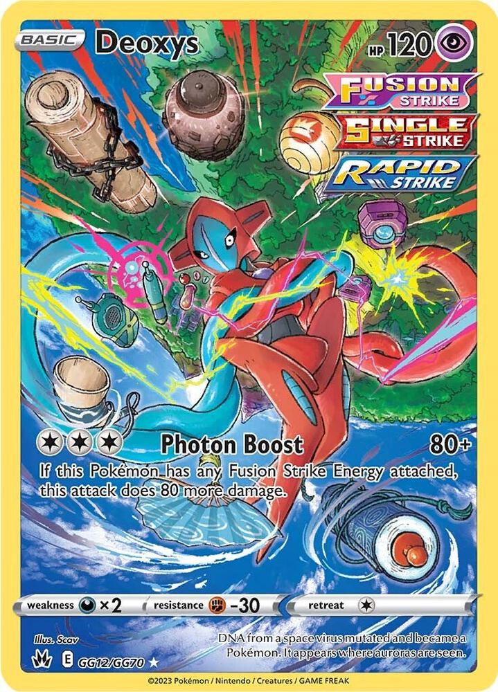 Deoxys GG12/GG70 card from Crown Zenith: Galarian Gallery
