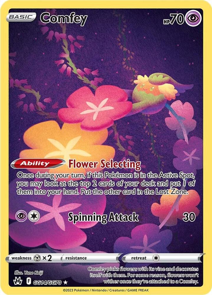 Comfey GG14/GG70 card from Crown Zenith: Galarian Gallery