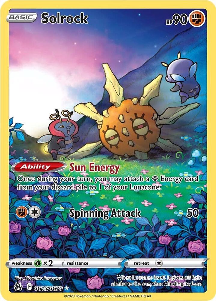 Solrock GG15/GG70 card from Crown Zenith: Galarian Gallery