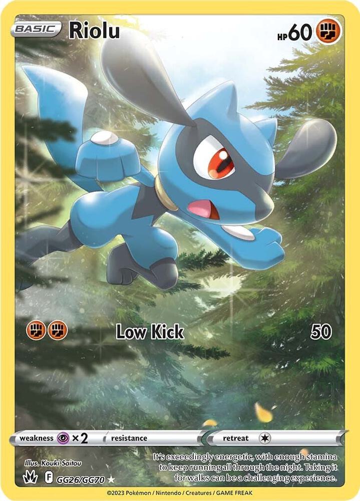 Riolu GG26/GG70 card from Crown Zenith: Galarian Gallery
