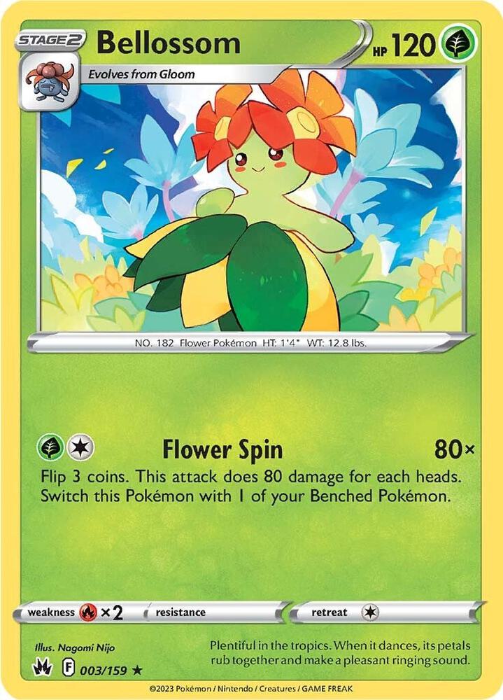 Bellossom 003/159 card from Crown Zenith