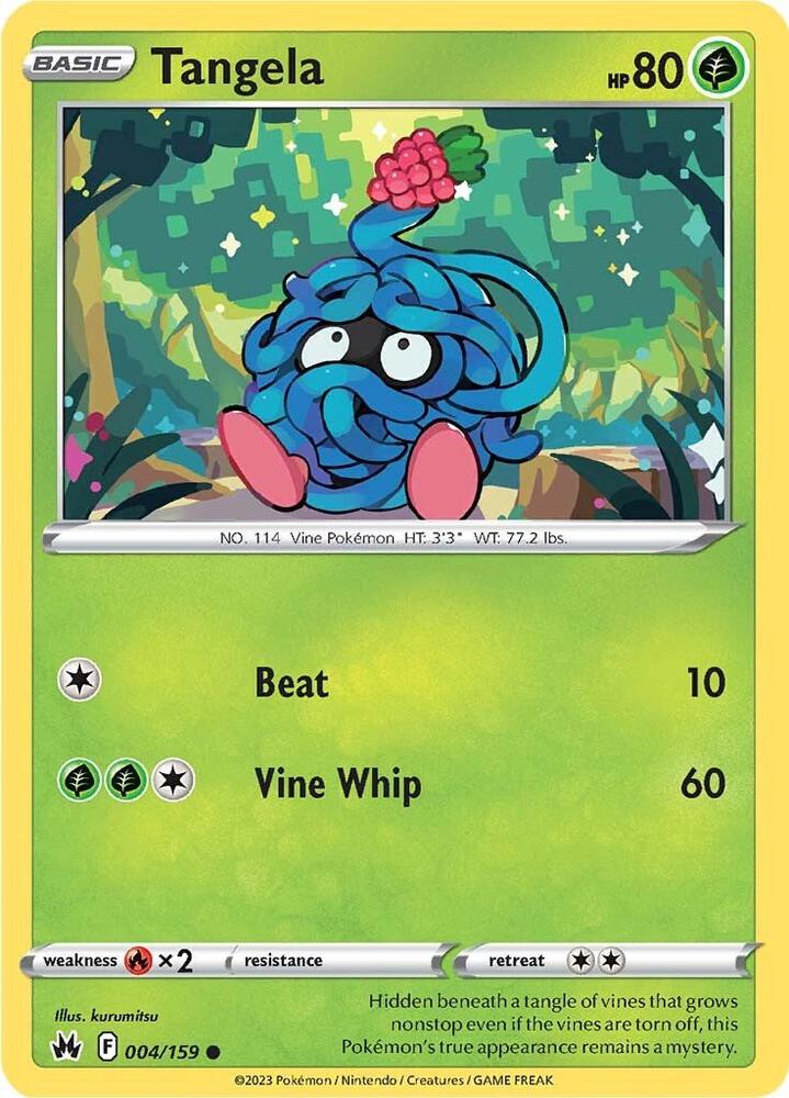 Tangela 004/159 card from Crown Zenith