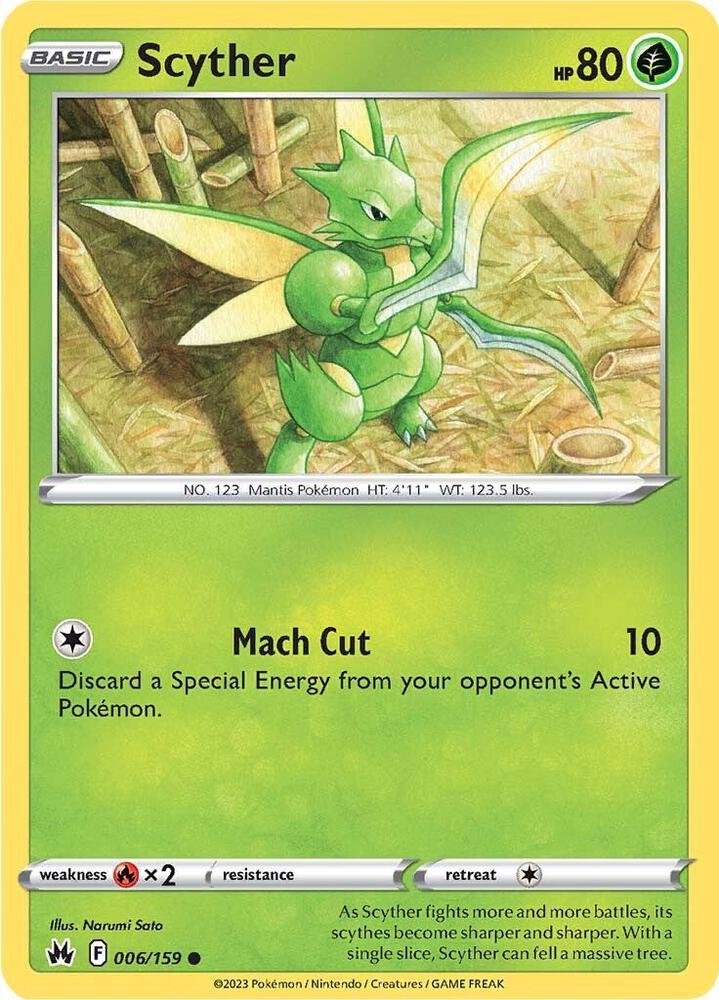 Scyther 006/159 card from Crown Zenith