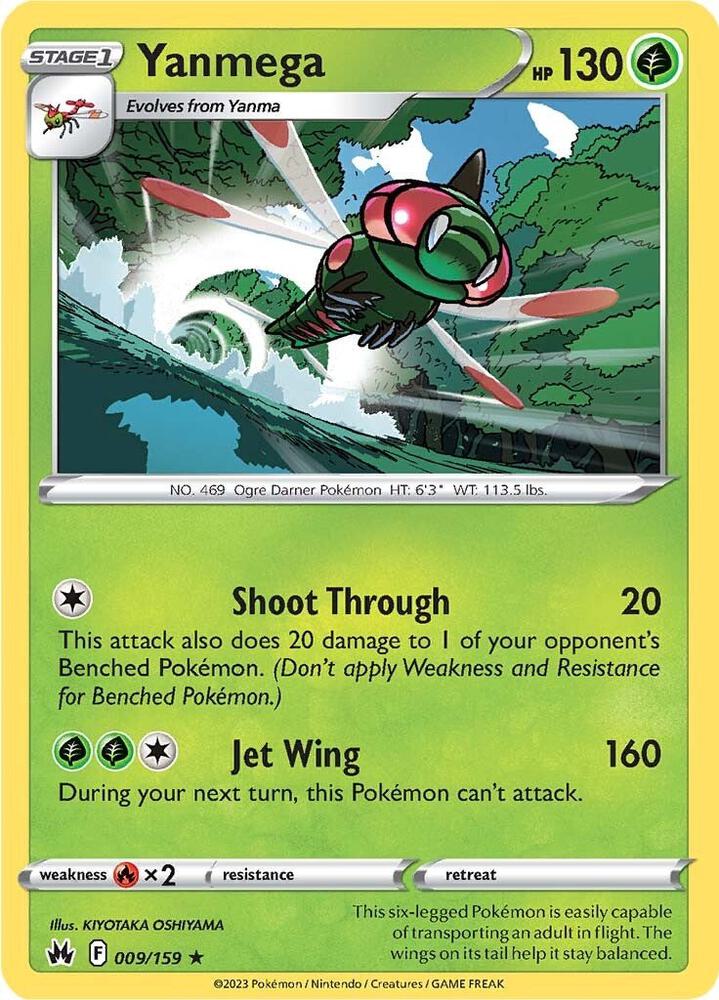 Yanmega 009/159 card from Crown Zenith