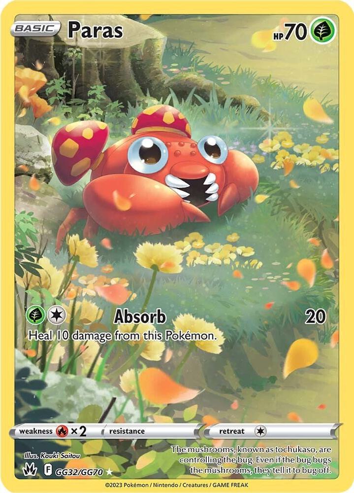 Paras GG32/GG70 card from Crown Zenith: Galarian Gallery