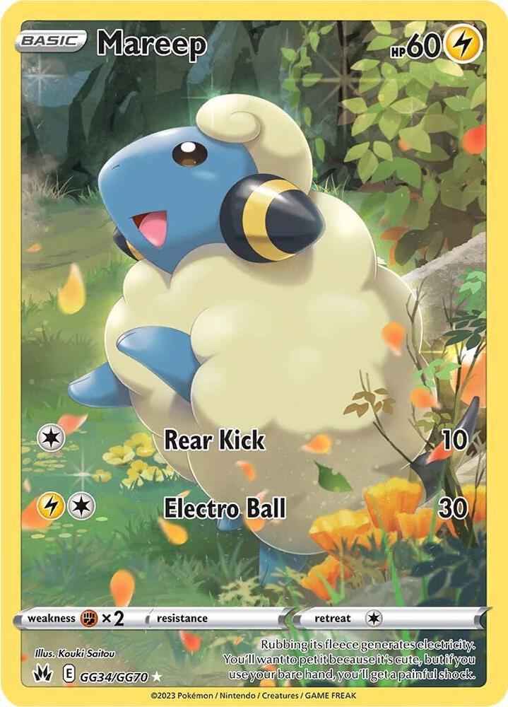 Mareep GG34/GG70 card from Crown Zenith: Galarian Gallery