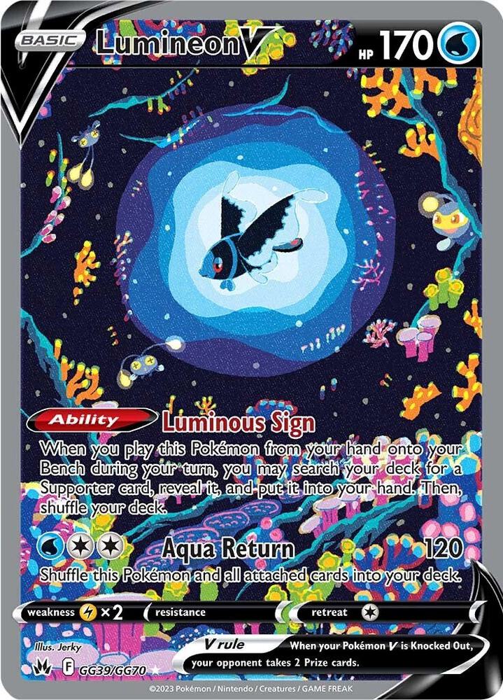 Lumineon V GG39/GG70 card from Crown Zenith: Galarian Gallery