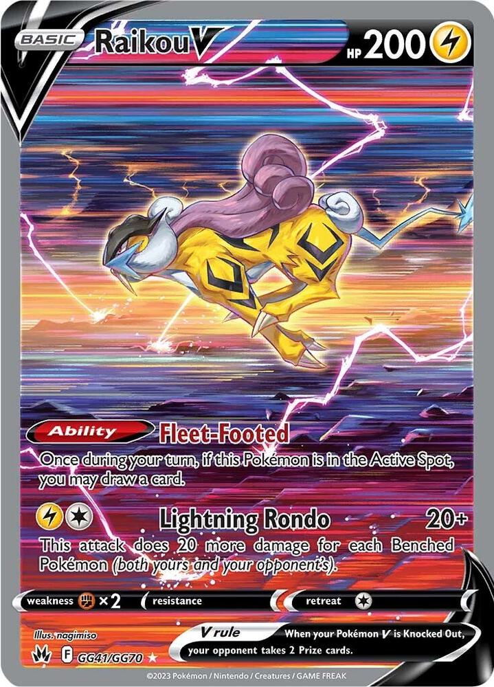 Raikou V GG41/GG70 card from Crown Zenith: Galarian Gallery