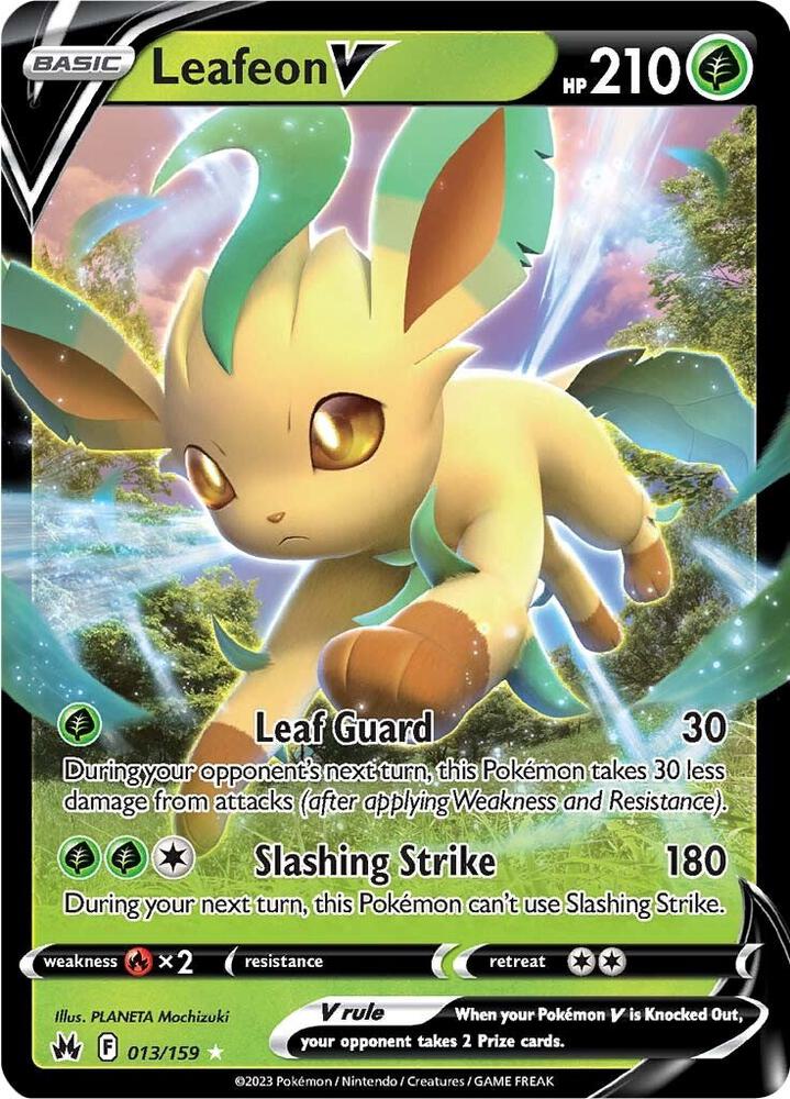 Leafeon V 013/159 card from Crown Zenith