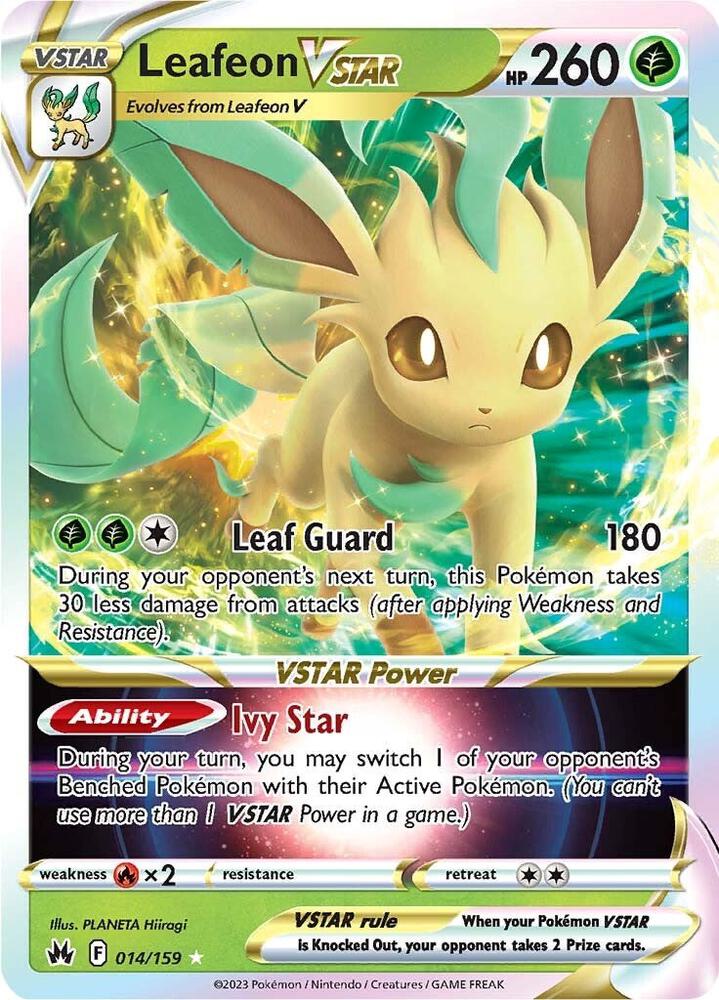 Leafeon VSTAR 014/159 card from Crown Zenith
