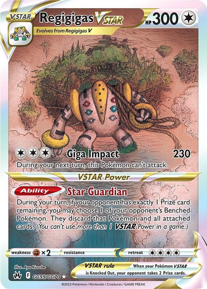 Regigigas VSTAR GG55/GG70 card from Crown Zenith: Galarian Gallery