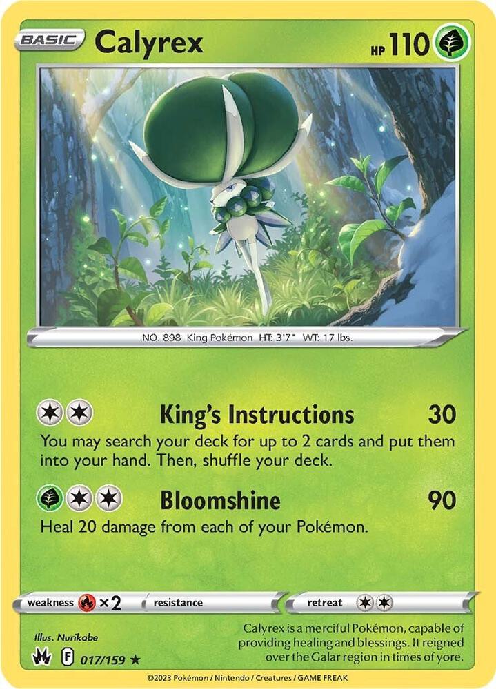 Calyrex 017/159 card from Crown Zenith