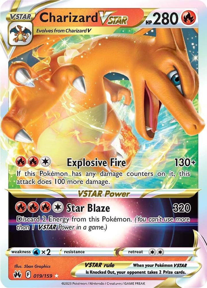 Charizard VSTAR 019/159 card from Crown Zenith