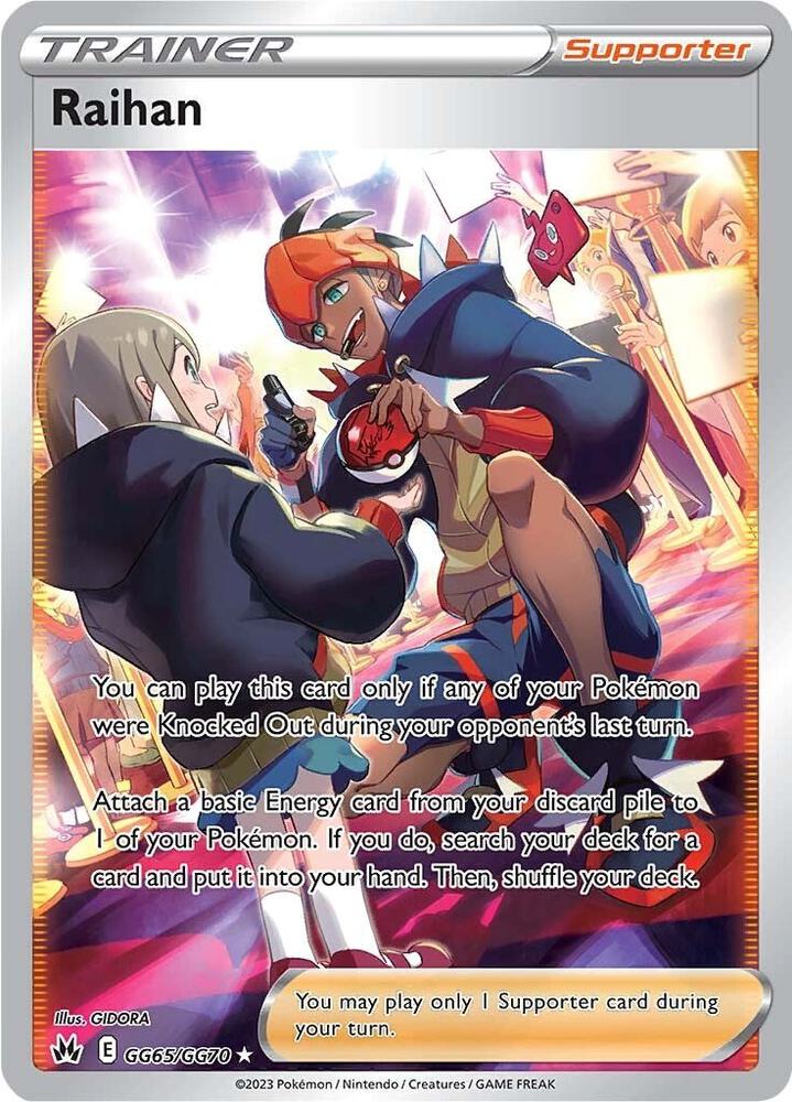 Raihan GG65/GG70 card from Crown Zenith: Galarian Gallery