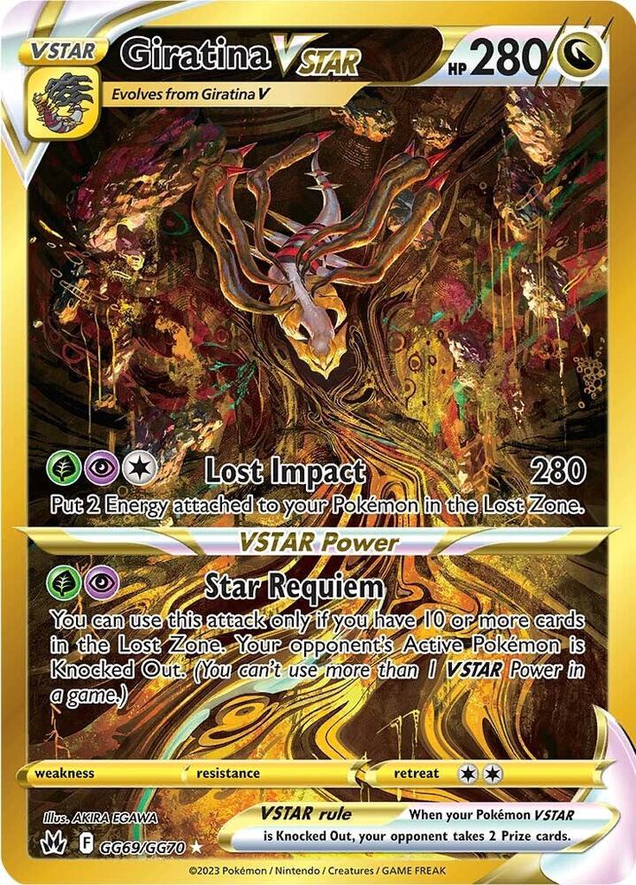 Giratina VSTAR (Secret) GG69/GG70 card from Crown Zenith: Galarian Gallery