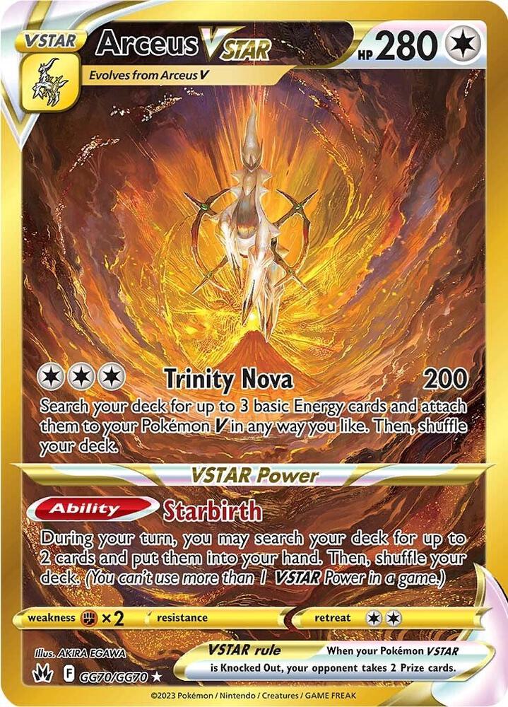 Arceus VSTAR (Secret) GG70/GG70 card from Crown Zenith: Galarian Gallery