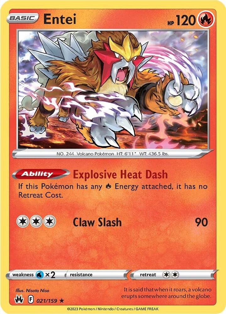 Entei 021/159 card from Crown Zenith
