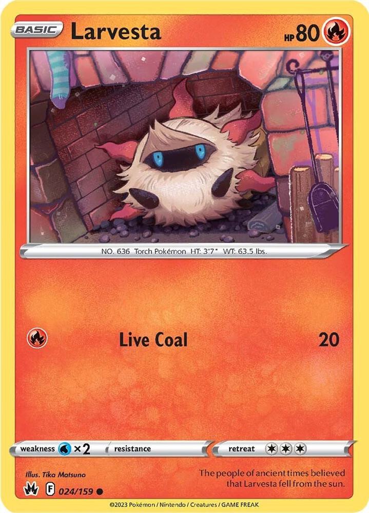 Larvesta 024/159 card from Crown Zenith