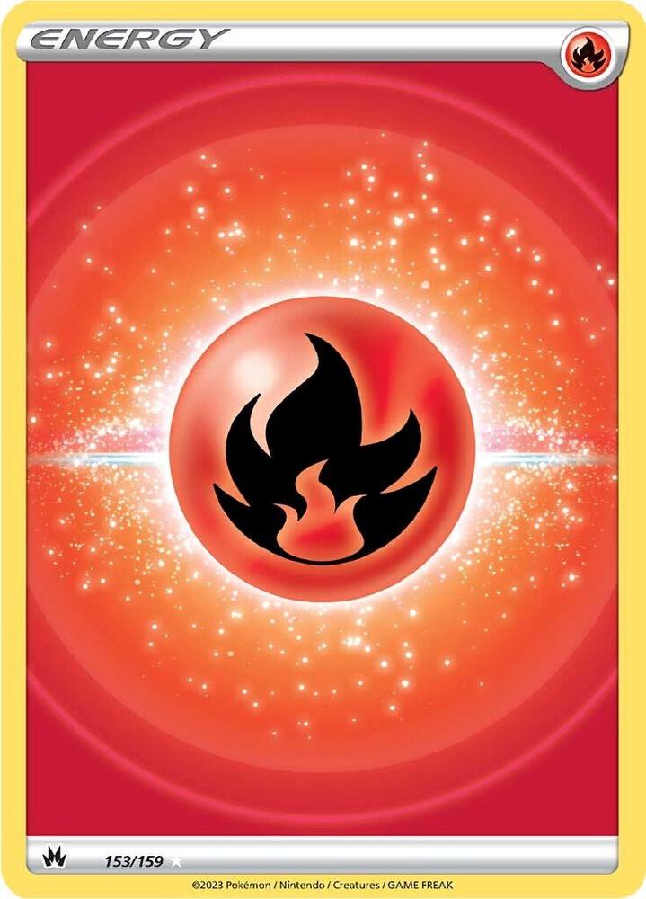 Fire Energy (Texture Full Art) 153/159 card from Crown Zenith