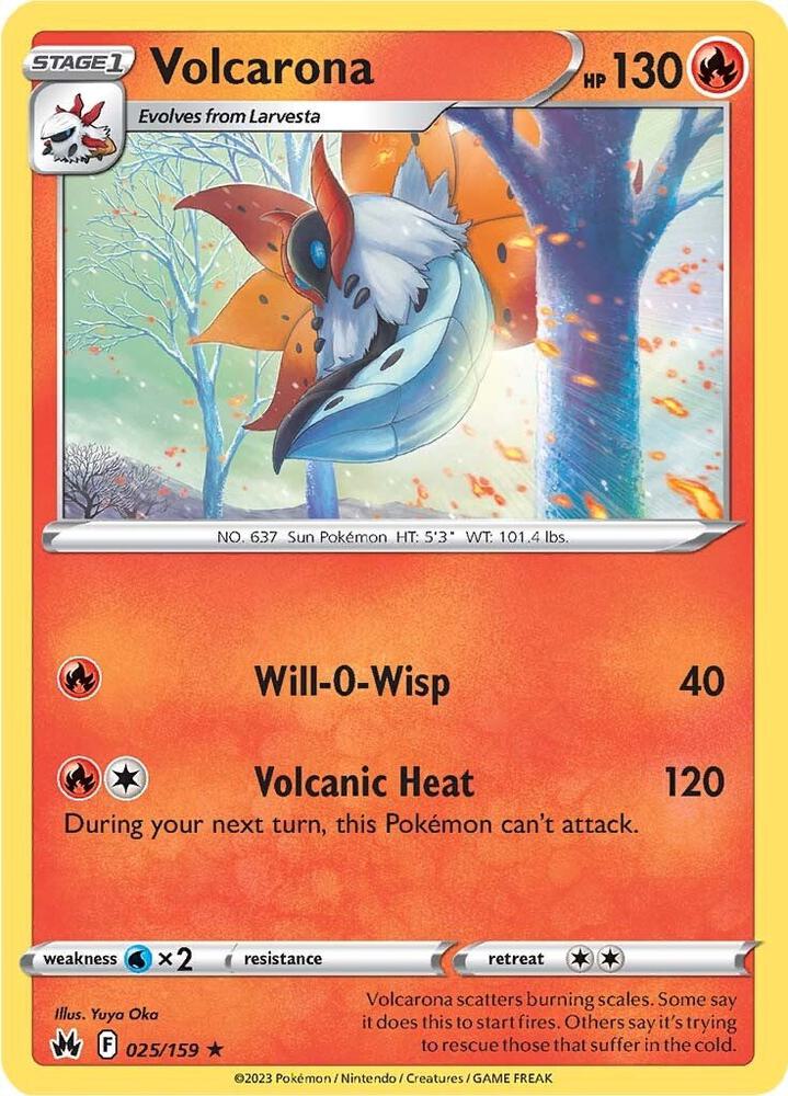 Volcarona 025/159 card from Crown Zenith