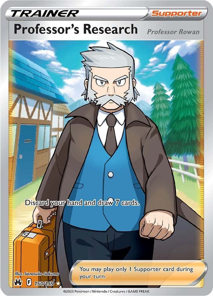 Professor's Research (Full Art) 150/159 card from Crown Zenith