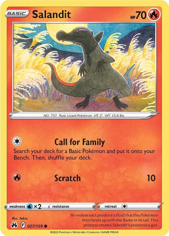 Salandit 027/159 card from Crown Zenith
