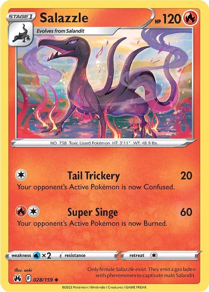 Salazzle 028/159 card from Crown Zenith