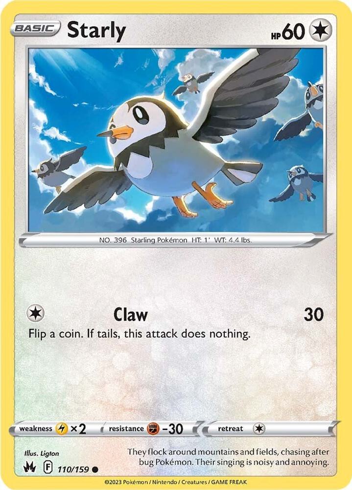 Starly 110/159 card from Crown Zenith