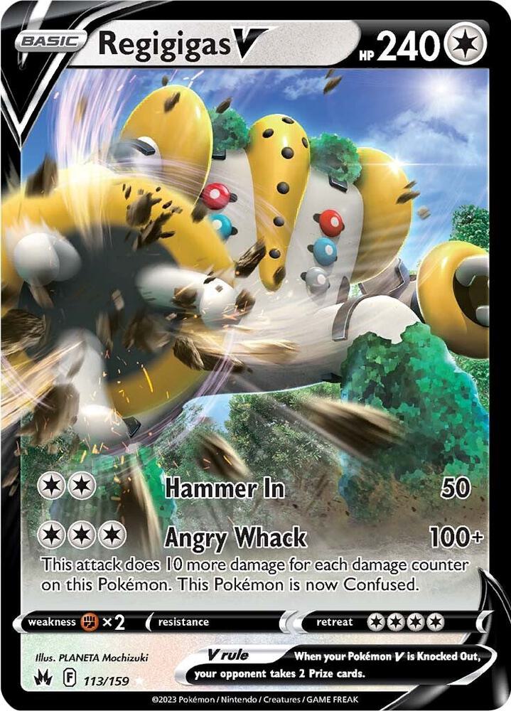 Regigigas V 113/159 card from Crown Zenith