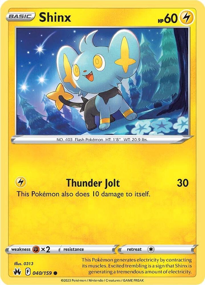 Shinx (40) 040/159 card from Crown Zenith