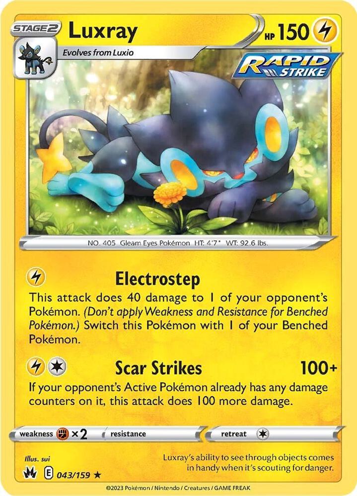 Luxray (43) 043/159 card from Crown Zenith