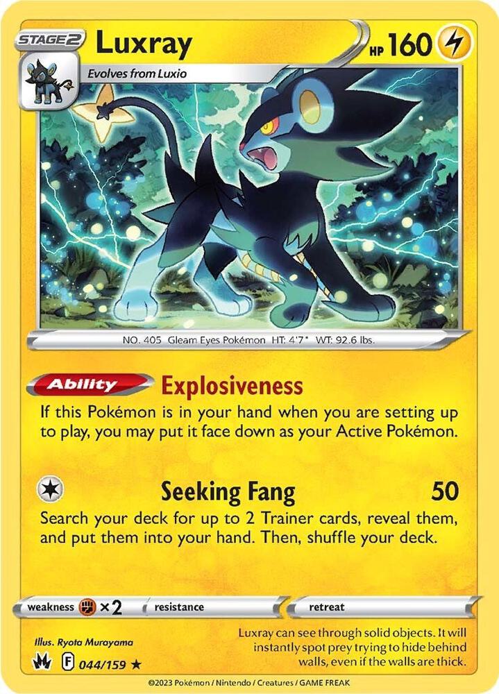 Luxray (44) 044/159 card from Crown Zenith