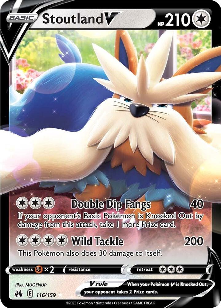 Stoutland V 116/159 card from Crown Zenith