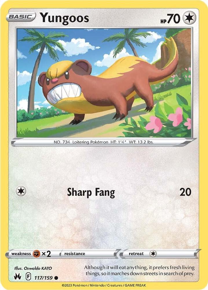 Yungoos 117/159 card from Crown Zenith