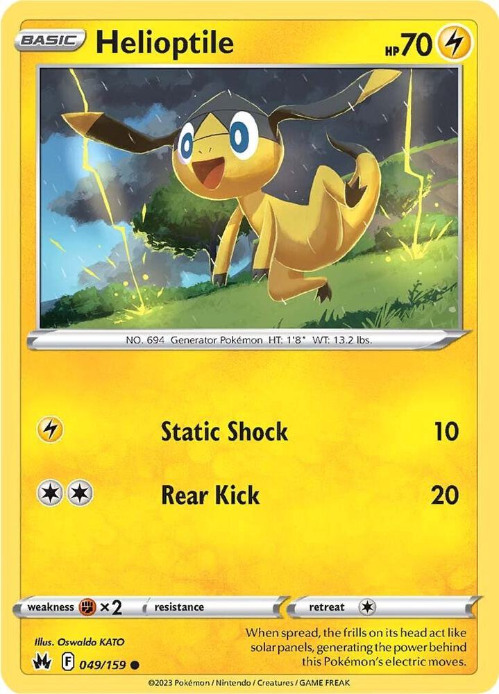 Helioptile 049/159 card from Crown Zenith