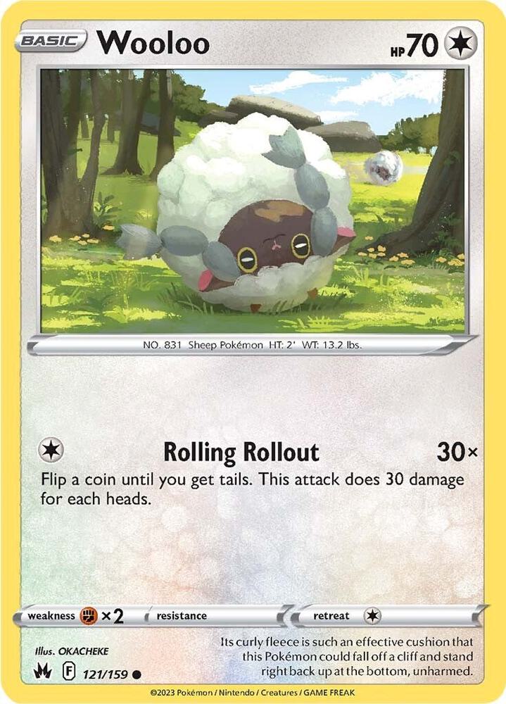 Wooloo 121/159 card from Crown Zenith