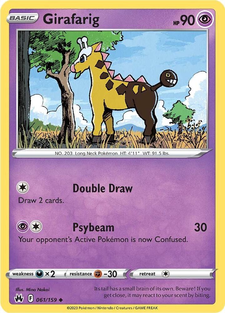 Girafarig 061/159 card from Crown Zenith
