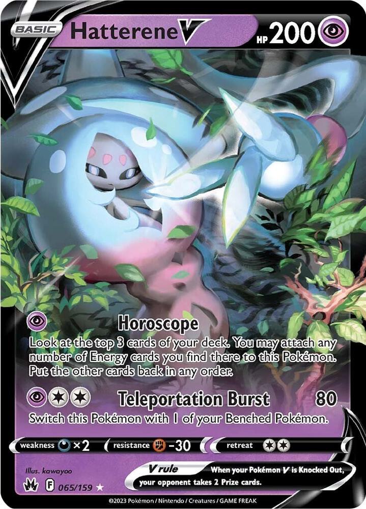 Hatterene V 065/159 card from Crown Zenith