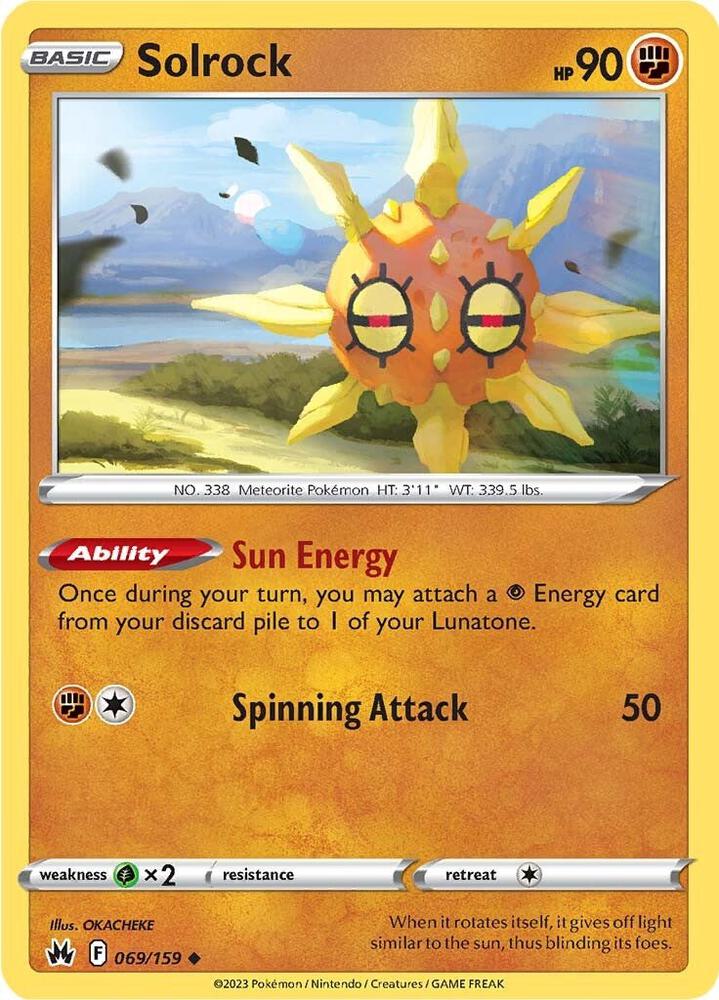 Solrock 069/159 card from Crown Zenith