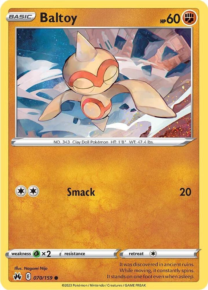 Baltoy 070/159 card from Crown Zenith
