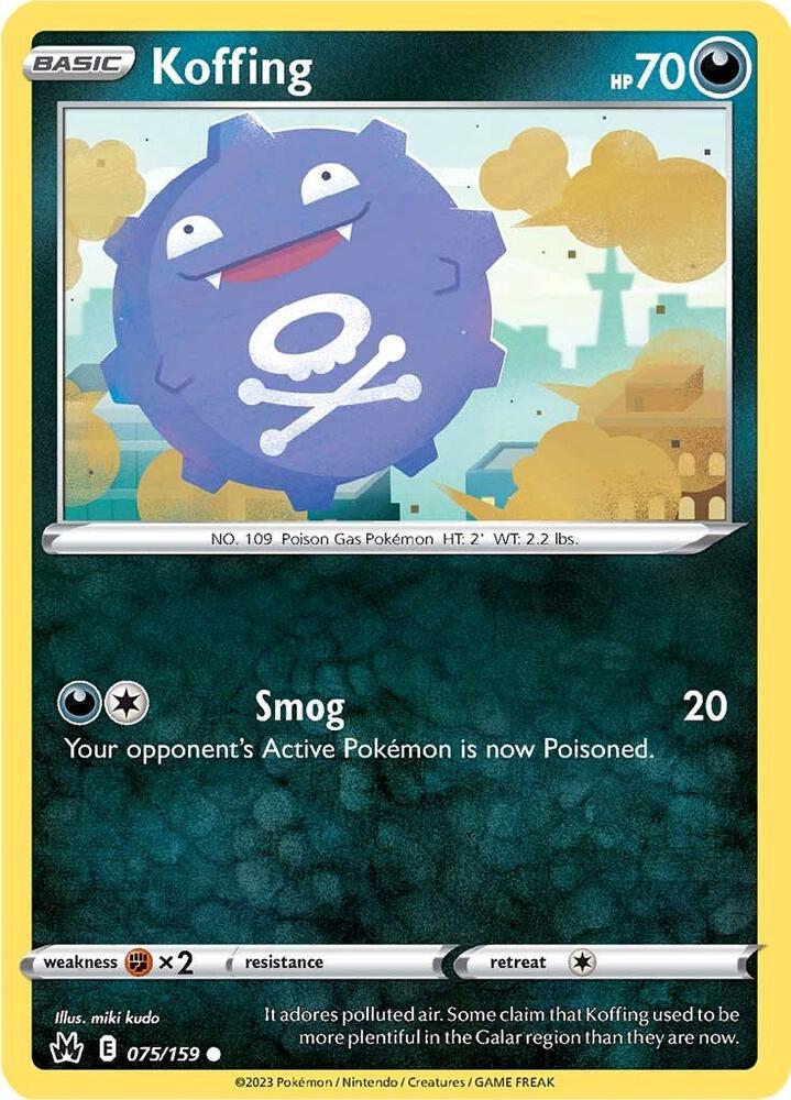 Koffing 075/159 card from Crown Zenith